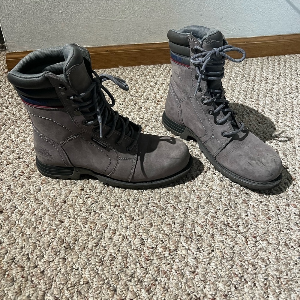CAT Women's Echo
Waterproof Steel Toe Work
Boot - Grey - P90565 - Picture 6 of 7